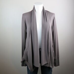 Athleta Women's Cozy Classic Yoga Draped Cardigan - Taupe size small